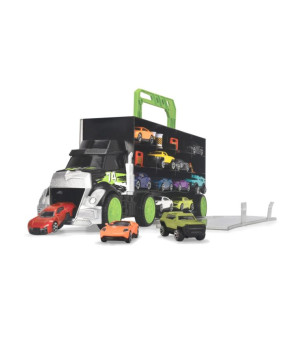 Dickie Toys HK Ltd, - Truck Carry Case with 4 Die-Cast Vehicles