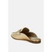 Adam Lane Stud Detail Metallic Pleather Mules