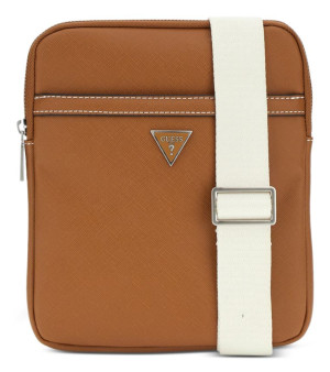 GUESS, Men's Saffiano Crossbody Logo Bag