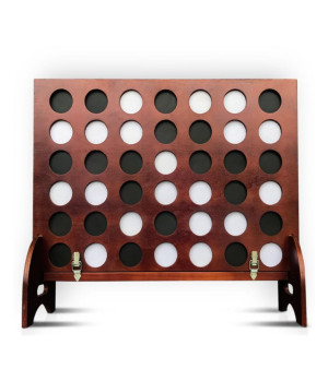 SWOOC, - Giant Four in a Row (All Weather) Outdoor Game w/ Carrying Case - Noise Reducing - 60% Quieter - Giant Connect - 4 Game