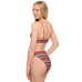 Juniors' Front-Tab Midkini Top & High-Waist Cheeky Bottoms