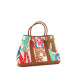 36 Electrique Garden Party Tote Printed Toile and Leather