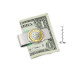 Men's Belgium King Albert Ii One Euro Coin Money Clip