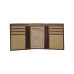Men's Canvas with Leather Trim Trifold Wallet