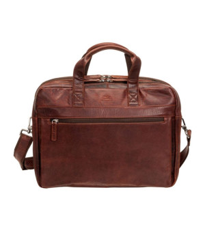 Mancini, Men's Buffalo Double Compartment Briefcase for 15.6