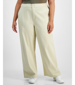 Celebrity Pink, Trendy Plus Size Wide-Leg Twill Pants