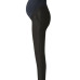 Maternity Slim Leg Overbelly Dress Pants in Black Italian Stretch Suiting Fabric