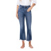 Women's High Rise Cropped Step Hem Flare Jeans