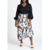 Women's Asym Tiered Printed Skirt