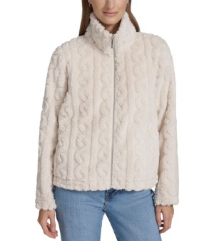 Marc New York, Andrew Marc Sport Women's Cable-Knit Fleece Jacket