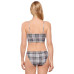 Juniors' Plaid Tie-Front Hankini Top & Hipster Bottoms