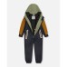 Toddler Boys Colorblock Mid-Season One-Piece Outerwear Dark Gray, Sage, And Tan - Toddler|Child