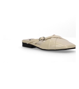 ALOHAS, Adria Onix Cream Leather Mules