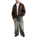 Men's Artificial Leather Bomber Jacket