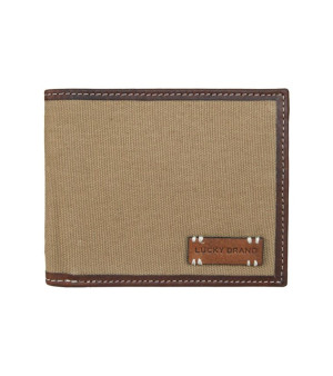 Lucky Brand, Men's Canvas with Leather Trim Bifold Wallet