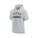 Men's and Women's Gray Texas Longhorns Super Soft Fleece Short Sleeve Pullover Hoodie