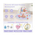 Baby Play Gym Mat Thicker Tummy Time Mat with 5 Detachable Hanging
