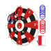 - Hook Darts Ring Toss Game   Wood Board & Soft Rings   20+ Games Included For Kids & Adults   Dart Board Wall Mount Games