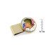 Men's JFK Half Dollar Colorized American Flag Stainless Steel Coin Money Clip
