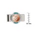 Men's Finland 2 Euro Coin Turquoise Money Clip