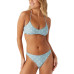 Juniors' Saltwater Essentials Printed Cross-Back Bikini Top & Flamenco Bikini Bottoms