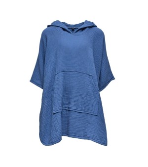Snapper Rock, Denim Blue Beach Poncho