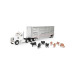 1/32 Freightliner Semi with Livestock Trailer & Cattle by ERTL