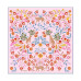 Double Sided Silk Scarf Of Pink Blossom Jungle