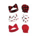 Baby Girls Hudson Cotton Headband and Scratch Mitten Set, Christmas Tree Truck, 0-6 Months