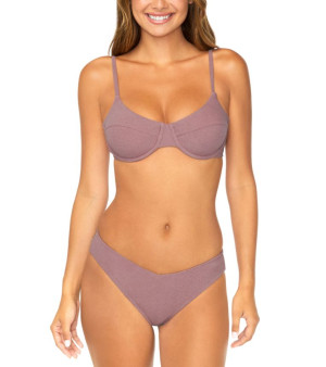 Raisins, Juniors' Solid Underwire Bikini Top & Bottoms