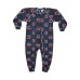 Chicago Bears Unisex Toddler Piped Raglan Full Zip Coverall - Navy Blue