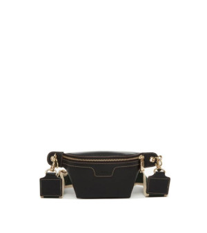 SUSU, Chest Sling Bag Shoulder Sling Bag Small Black Handbag Leather Crossbody Sling Bag