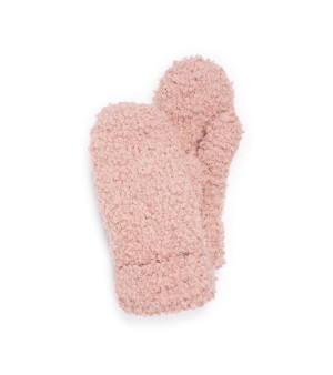 MUK LUKS, Women's Popcorn Mitten Accessories, Rose Gold, One Size