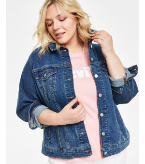 Levi's, Plus Size Button-Down Original Denim Trucker Jacket