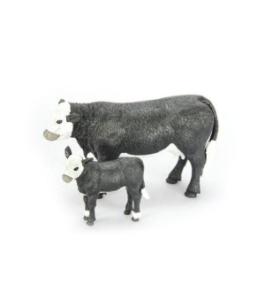 Big Country Toys, 1/20 Black Baldy Cow and Calf