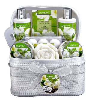 Lovery, White Jasmine Body Care 14 Piece Gift Set