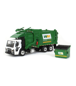 First Gear, 1/64 Mack LR with McNeilus Meridian Front Loader & Dumpster, Waste Management Truck