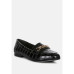 bro zone croc metal chain loafers