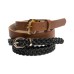 Women's 2-Pk. Solid & Braided Belt Set