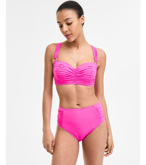 Bleu by Rod Beattie, Bleu Rod Beattie Shirred Bikini Top & Shirred-Side High-Waist Bikini Bottoms