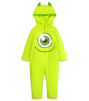 Monsters Inc., Pixar Monsters Inc. Mike Wazowski Zip Up Cosplay Coverall