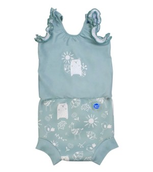 Splash About, Baby Girls Happy Nappy Swimsuit with Swim Diaper