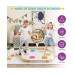 12-Piece Kids Wooden Balance Beam with Colorful Steeping Stones