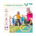 12-Piece Kids Wooden Balance Beam with Colorful Steeping Stones