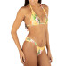 Hurly Juniors' Printed Triangle Bikini Top & Bottoms