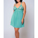 Hazel Plus Size Lace and Mesh Babydoll 2pc Lingerie Set