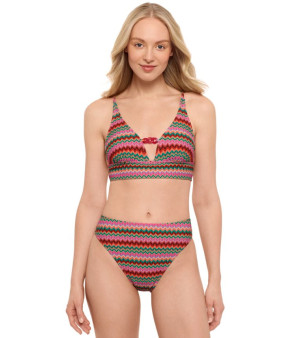 Salt + Cove, Juniors' Front-Tab Midkini Top & High-Waist Cheeky Bottoms