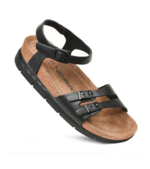 - Whitney Open Toe Genuine Leather Platform Sandals with Adjustable Ankle Strap