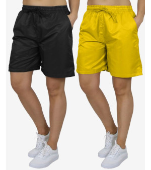 Galaxy By Harvic, Women's Active Workout Training Shorts - Pack of 2
