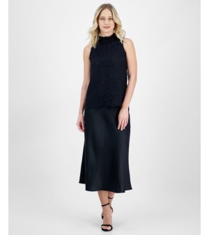 Anne Klein, Petite Bias-Cut Flared Pull-On Midi Skirt